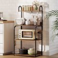 thumbnail image 2 of HOMCOM Étagère de Boulanger avec Prise de Courant, Support pour Micro-Ondes, Brun Rustique, 2 of 10