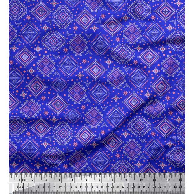 Soimoi Rayon Fabric Aztec Southwestern Print Fabric by Yard 56 Inch Wide