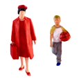 thumbnail image 4 of lionlar 2 Pieces 1/64 People Figures Set Train Railway S Scale Diorama Scenery Decor D, 4 of 9