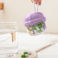 thumbnail image 1 of Portable 4-Compartment Pill Organizer | Travel Pill Case Dispenser with Wide Opening & Hand Strap | Daily Vitamin & Medication Storage Box, 1 of 6