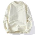 thumbnail image 2 of GigrtiJin Men's Winter Casual Sweater Round Neck Solid Color Long Sleeved Sweaters Fashion Comfy Pullover Tops, 2 of 3