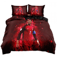 thumbnail image 2 of Football Star Bedding Set Of Three, Microfiber, Duvet Cover, Suitable For Boys And Girls Football Fans-SinKeeU, 2 of 3