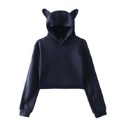 Yammkia Oversized Hoodie Women Womens Oversized Hoodies Fleece Sweatshirts Long Sleeve Sweaters Pullover Fall Clothes with Pocket(Navy,XL)