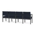 thumbnail image 5 of Lenox Steel Reception Waiting Room 4 Seats Chair / Charcoal Steel / Blue, 5 of 5