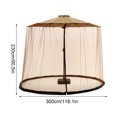 thumbnail image 2 of Outdoor Patio Umbrella Mosquito Net Cover - Polyester Mesh with Double Zipper, Universal Fit for Cantilever Umbrellas, Windproof TPU Base Included, 2 of 6