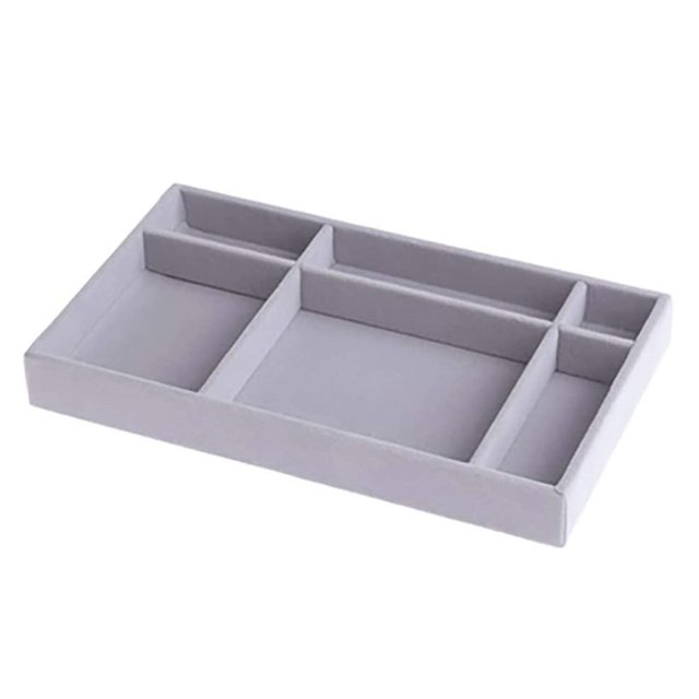MesaSe Earring Ring Jewelry Display Storage Box Case Organizer Flannel Tray Holder Gift