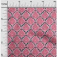 thumbnail image 1 of oneOone Cotton Cambric Fabric Damask & Floral Block Print Fabric BTY 56 Inch Wide, 1 of 4