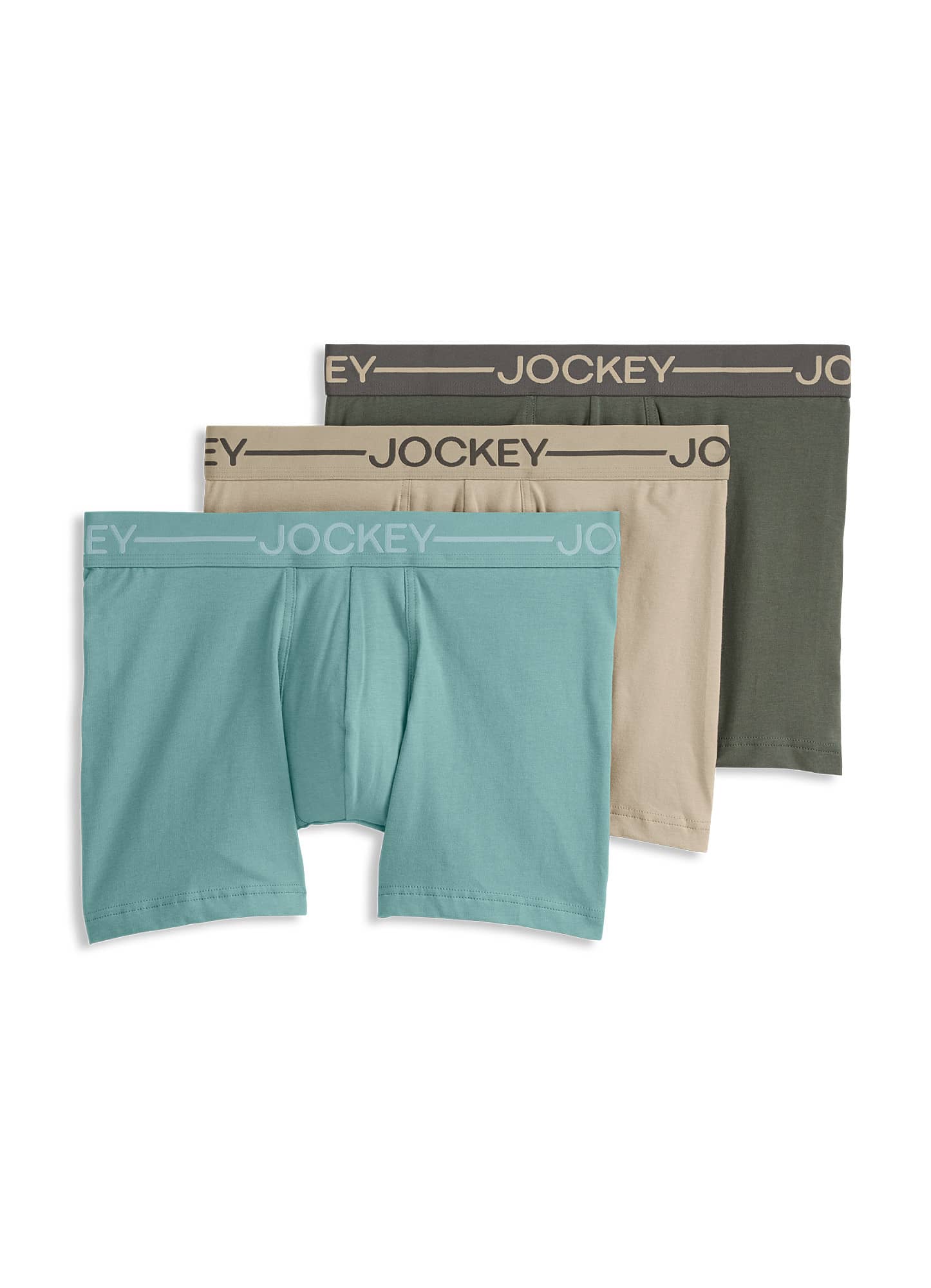 Jockey  Organic Cotton Stretch 4" Trunk - 3 Pack