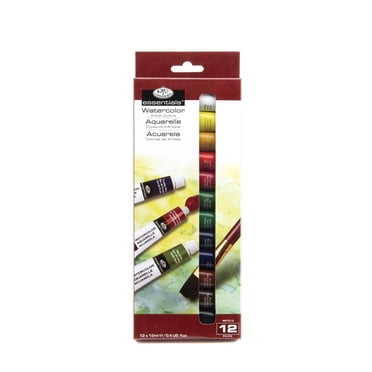 Royal & Langnickel Essentials - 12ml Assorted Colors Watercolor Artist Paint, 12 pack