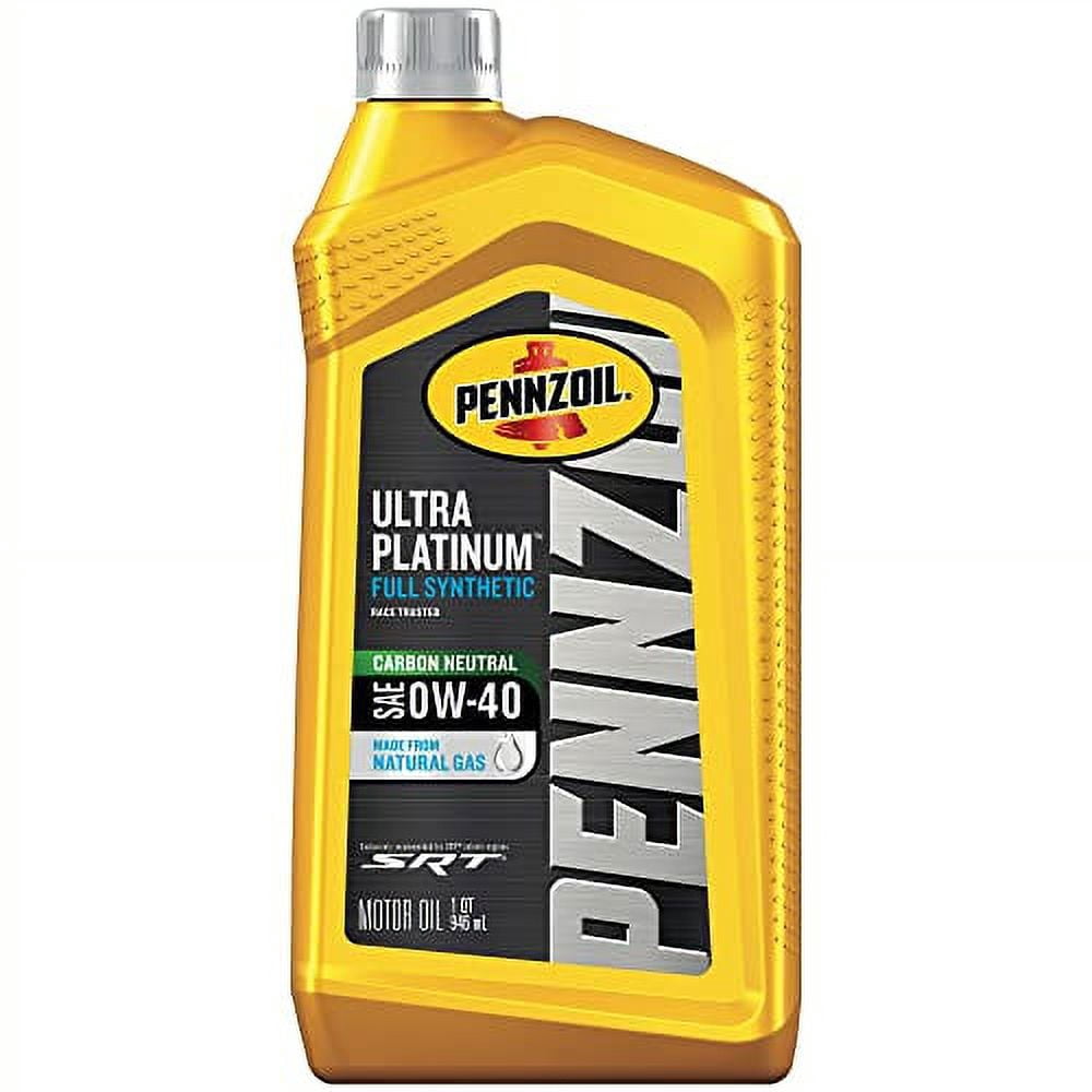 Pennzoil Ultra Platinum Full Synthetic 0W-40 Motor Oil (1 Quart, Single Pack)