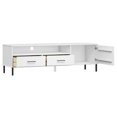 thumbnail image 3 of vidaXL TV Cabinet & TV Stand Oslo with Metal Legs White Solid Wood Pine, 3 of 5