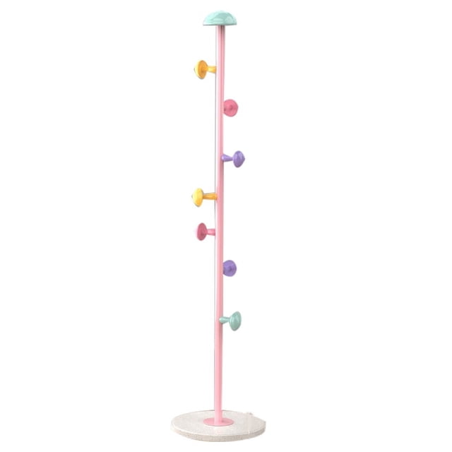 Coat Rack, Metal Stand Hanger Rack with 7 Hooks, Round Mushroom Head, Small Area for Bedroom, Houseware, Closet