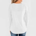 thumbnail image 4 of Timegard Womens Tops Long Sleeve Notched V-Neck Button Comfy Tee Fall Casual Loose Shirts Tops Blouse, 4 of 4