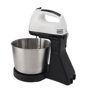 Batteur d'oeufs électriques, fonctionnement simple US Connecteur 110V ABS Mélangeur de support électrique pour le corps 7 Contrôle des vitesses 1.7L Bol en acier inoxydable pour cuisine