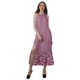 thumbnail image 1 of Moomaya Robe Longue Imprimée pour Femmes, Fente avant, Aguichant, Sans Manches, en Rayonne, Robe de Mariage, 1 of 4