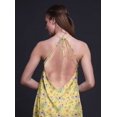thumbnail image 3 of Bimba Floral Causal Long Dos Nu Licol Robe de Plage Imprimée Femmes-Xxx-Large, 3 of 6