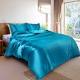 thumbnail image 4 of Unique Bargains Satin Duvet Cover Set 3 Piece and Pillow Sham Set, 4 of 8