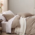thumbnail image 4 of Bedsure Light Camel Duvet Cover King Size - Soft Prewashed King Duvet Cover Set, 3 Pieces, 1 Duvet Cover 104x90 Inches with Zipper Closure and 2 Pillow Shams, Comforter Not Included, 4 of 6