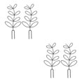 thumbnail image 2 of Langgg 2x Garden With Plant Climbing Trellis Lightweight And Stackable Black black Sharp tail style,2 sets 2Set, 2 of 6