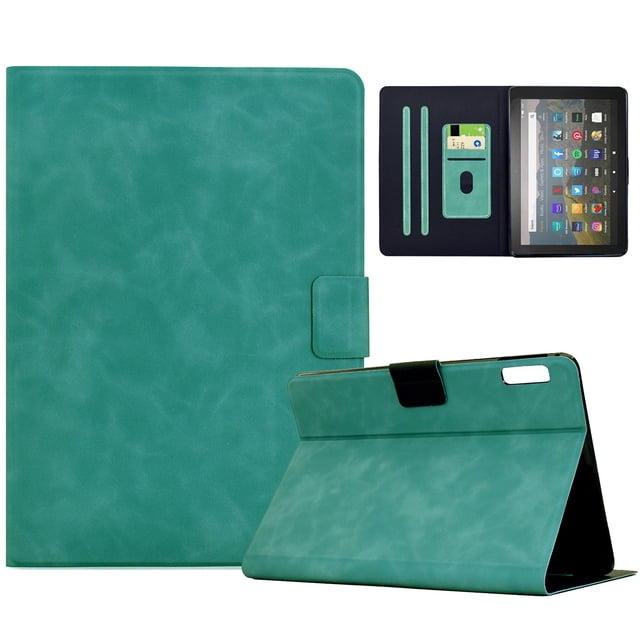 FOXDOCK Tablet Case for Lenovo Tab M9 – TPU Folio Cover with Card Slots, Anti-Slip Stitching, Stand Function, Full Protection