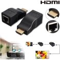 thumbnail image 1 of KSRplayer 2 Pcs Répéteur HDMI, HDMI vers RJ45 Prolongateur de Câble Réseau par Chat 5e / 6 1080p jusqu'à 30 m Prolongateur Répéteur pour HDTV HDPC PS4 STB 4K 2K, 1 of 9