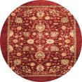 thumbnail image 1 of Ahgly Company Indoor Round Abstract Red Abstract Area Rugs, 3' Round, 1 of 6