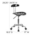 thumbnail image 4 of Scranton & Co Computer Task Office Chair in Black and Chrome, 4 of 9