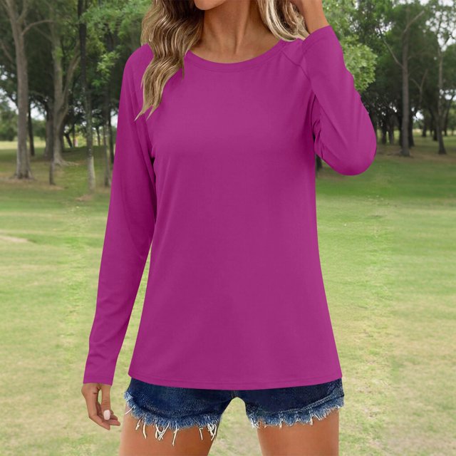 Ailaofu Women's Sun Shirts Protection Rash Guard Long Sleeve Swim Shirts Quick Dry Lightweight Workout Tops