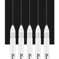 thumbnail image 4 of RXIRUCGD Stylos Gel Blancs, Pointe Fine, 0,8 mm, Encre Blanche, Lot de 6, 4 of 5