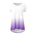thumbnail image 4 of Tuniques d'Été pour Femmes à Col Rond, Manches Courtes, Coupe Ample, T-Shirts Confortables pour Femmes, Décontractés, Confortables et Fluides, Chemisiers pour Dames, 4 of 5