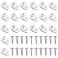 thumbnail image 1 of 20 Pcs Support de Miroir Clips Clips de Fixation en Plastique avec Vis pour la Fixation Porte de l'Armoire de Miroir, 1 of 7
