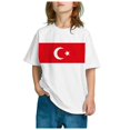 thumbnail image 1 of PMVFHDE T-Shirts à Manches Courtes pour Garçon Enfants Drapeau de la Turquie Imprimé T-Shirt à Manches Courtes Col Rond Tendance Mode Chandail de Base Hauts Rose Vif, 3-4 Ans, 1 of 6