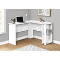 thumbnail image 3 of Monarch Specialties Computer Desk, Home Office, Corner, Storage Shelves, 48"l, L Shape, Work, Laptop, Laminate, White, Contemporary, Modern, 3 of 4