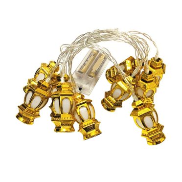 1.65m/64.85inch 10 LED Muslim Eid fairy Ramadan string lamp light String Light Lantern-shape Ramadan String Lamp Waterproof Ramadan Decoration