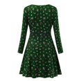 thumbnail image 3 of Ketyyh-chn99 Robes pour Femmes Été Robe Courte Robe de Fête Robe T-shirt Décontractée Robes à Manches Longues Robe Boho de Plage Vert,P, 3 of 4