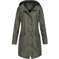 thumbnail image 1 of LSLJS Manteau de Pluie Uni pour Femmes Extérieur Grande Taille Imperméable à Capuche Coupe-Vent, 1 of 3