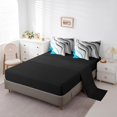 thumbnail image 3 of YST Grey Blue Gradient 7-Piece Bedding Set, Geometric Stripe Comforter Set, Modern Abstract Bed in a Bag, Twin, 3 of 4