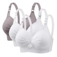 thumbnail image 1 of Timegard 3pc Plus Size Bras for Women Wireless Adjustable Strap Full Support Breathable Everyday Bra, 1 of 4