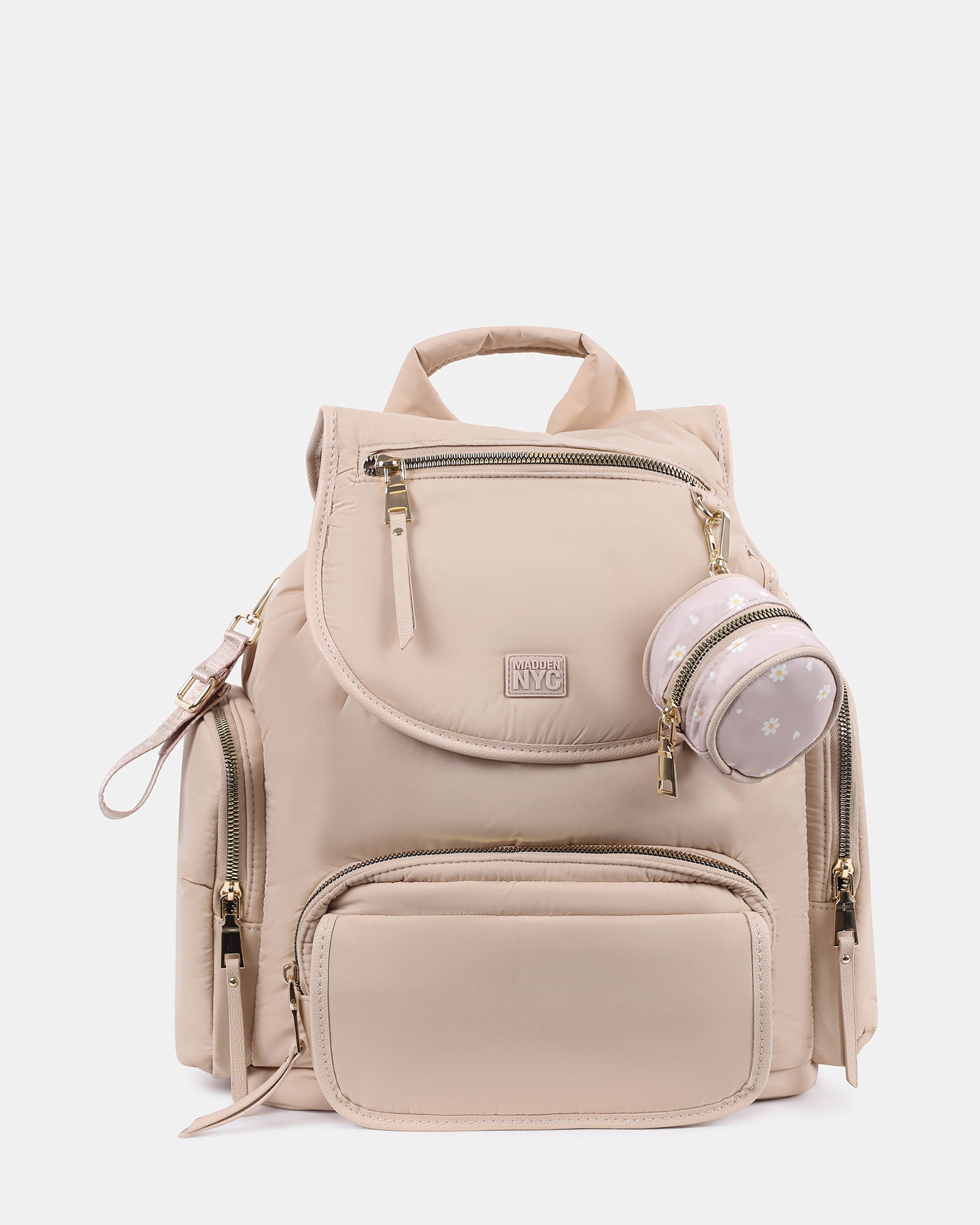 Madden NYC Backpack Baby Diaper Bag with Side Pockets for Baby Bottles, Pocket for Phone, Changing Pad, Front Pocket for Baby Wipes, Pacifier pouch.
