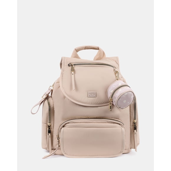 Madden NYC Backpack Baby Diaper Bag with Side Pockets for Baby Bottles, Pocket for Phone, Changing Pad, Front Pocket for Baby Wipes, Pacifier pouch.