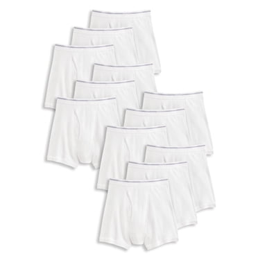 Jockey Men's 100% Cotton Lightweight Classic 5" Boxer Brief - 12 Pack