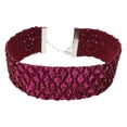 thumbnail image 2 of Collier Ras-du-Cou à Paillettes Métalliques Col en Velours pour Femmes, Accessoire de Fête au Design Scintillant d'Écailles de Poisson – Pièce Déclarée Ajustée et Confortable pour Tenues de Soirée Festival, 2 of 4