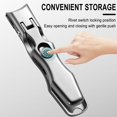 thumbnail image 4 of Silver Wide Opening Nail Clippers Double Curved Blade Portable Design For Easy Use Metal White #X4494, 4 of 4