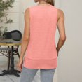 thumbnail image 3 of Pisexur Blouses pour Femmes Décontractées Mode Printemps/été Col Rond T-shirt Uni Manches Courtes Blouse Rose,L, 3 of 4