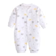 thumbnail image 1 of MeetoTime Baby Clothes Cotton Jumpsuits Buttons V-Neck Long Sleeved Long Newborn Infant Rompers Crawling Clothes, 1 of 4
