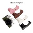 thumbnail image 3 of Étui de Protection pour Appareil Photo Portable Style Rétro Support de Sac de Transport Ouverture Design Inférieur avec Bandoulière Remplacement pour Canon EOS M50/M50 II/M5, 3 of 8