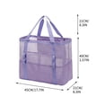 thumbnail image 4 of Sentmoon Large Moving Bags Storage Bag Large Capacity Storage Bag Transparent Mesh Toy Storage Bag Swimsuit Miscellaneous Crossbody Bag Beach Bag, 4 of 7