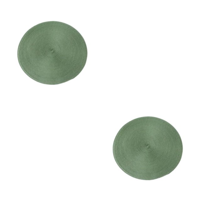 mmirethe Non-skid Table Mat Lightweight And Easy To Care Placemat Sturdy And Durable green 2Set