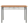 thumbnail image 2 of vidaXL 7 Piece Dining Set MDF and Steel Brown, 2 of 5