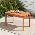 thumbnail image 2 of Costway 48 Inches Outdoor Dining Table for 4-6 People with Slatted Tabletop for Lawn Garden, 2 of 8